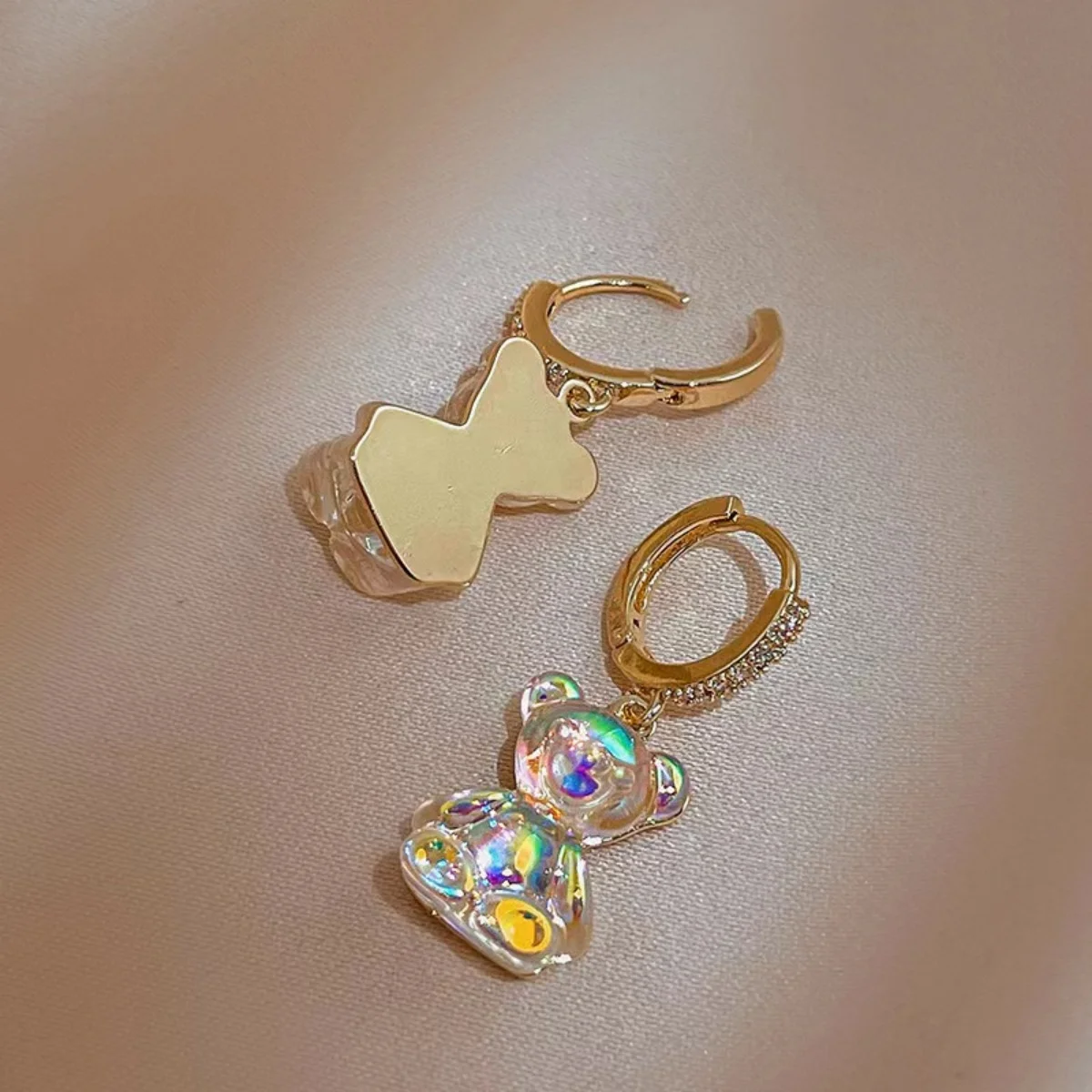 Cute Bear Drop Earrings - Lifestyle Shot