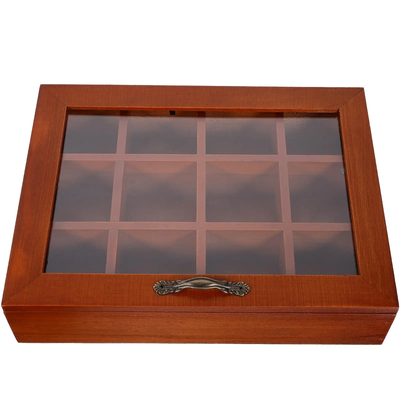Tea Bag Storage Box 12 Grid Transparent Acrylic