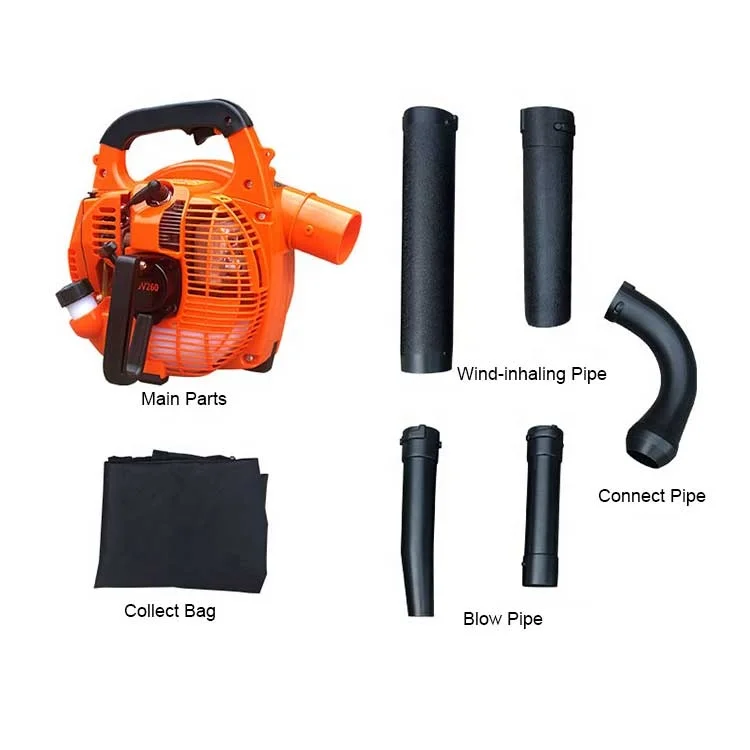 Factory Price Blower Fan 25.4cc Air Blower Vacuum Air-cooled Mobile Leaf Blower Machine 6
