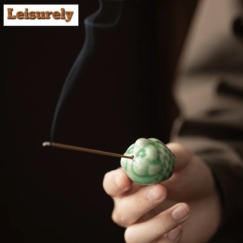 Cute Mini Bubble Fish Incense Holder Zen Garden Incense Burners Consecrate Scented Aromatic Candles Censer Tea Services Craft