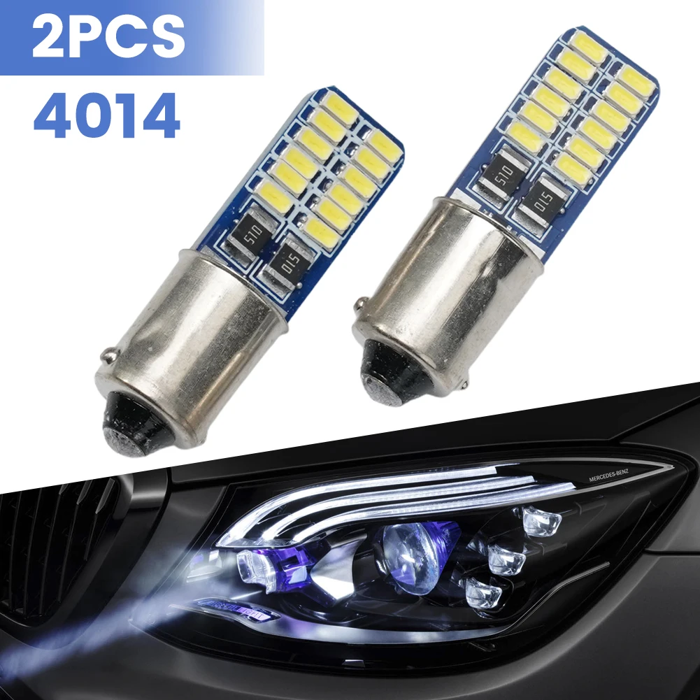 

Лампы для чтения салона автомобиля, 2 шт., BA9S, T4W, H6W, Canbus 4014, 24 SMD