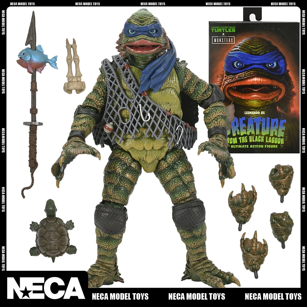 

NECA 54301 Universal Monsters/Teenage Mutant Ninja Turtles Ultimate Leonardo As The Creature 7 Inch Action Figure Model Toys