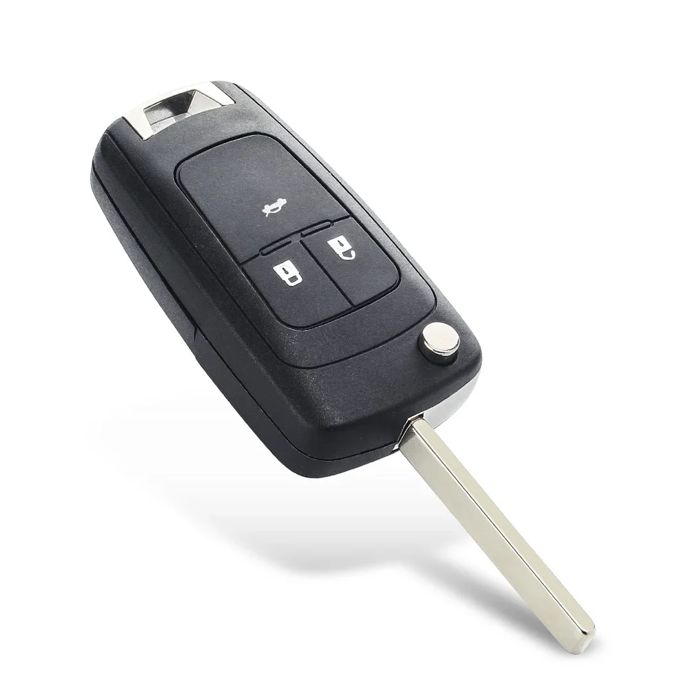 KEYYOU Replacement For Chevrolet Cavalier Aveo Fob HU100 Blade 2/3 Buttons Folding car key key case 1PCS