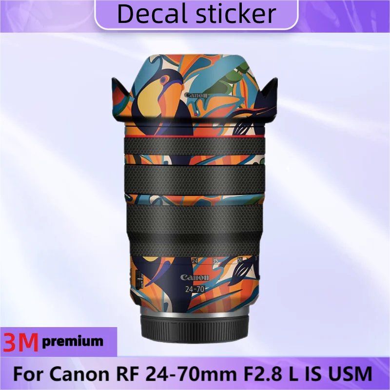 Per Canon Rf 24-70Mm F2.8 L Is Usm Lens Sticker Decalcomania Protettiva Per La Pelle Pellicola Avvolgente In Vinile Pellicola Protettiva Antigraffio R