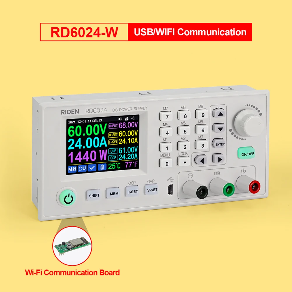 CONVERTITORE di corrente 1 pezzi 60v 60–80 kHz DC potenza regolabile rd6024/rd6024w 