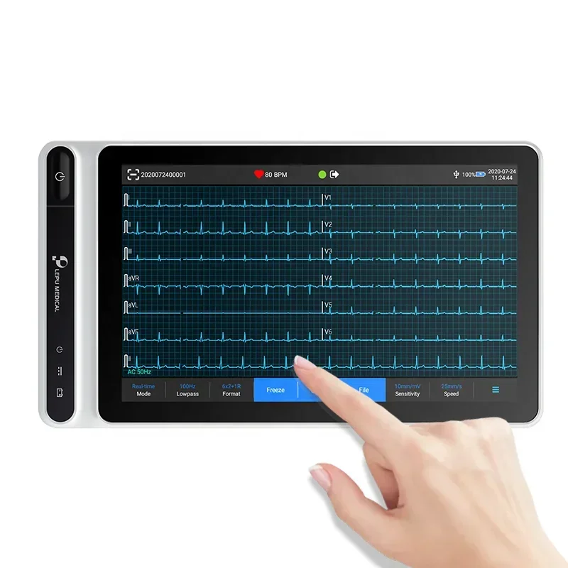 

Medical AI Smart Electrocardiogram Wireless Price EKG Monitor Device Leads 18 12 Channel Portable ECG Machine
