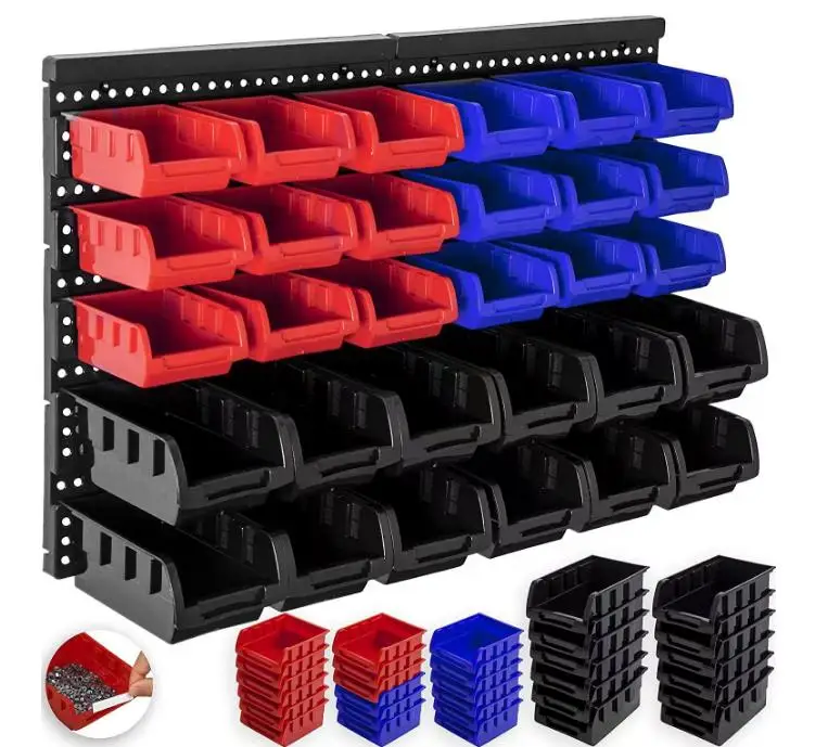 30 Piece Wall Mounted Tool Storage Organizer System