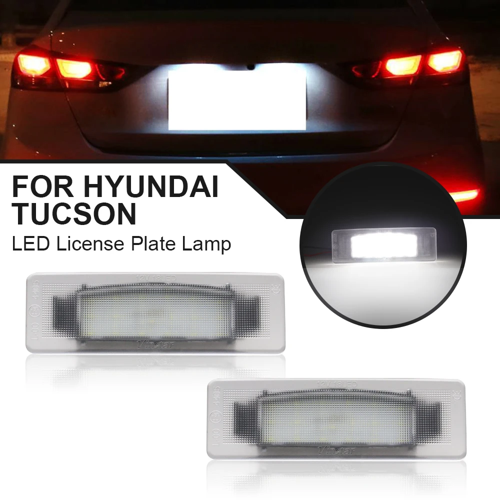 

2pcs LED License Plate Light For Kia sportage 2016 2017 2018 2019 2020 2021 2022 Number Lamp For Hyundai Tucson Sonata