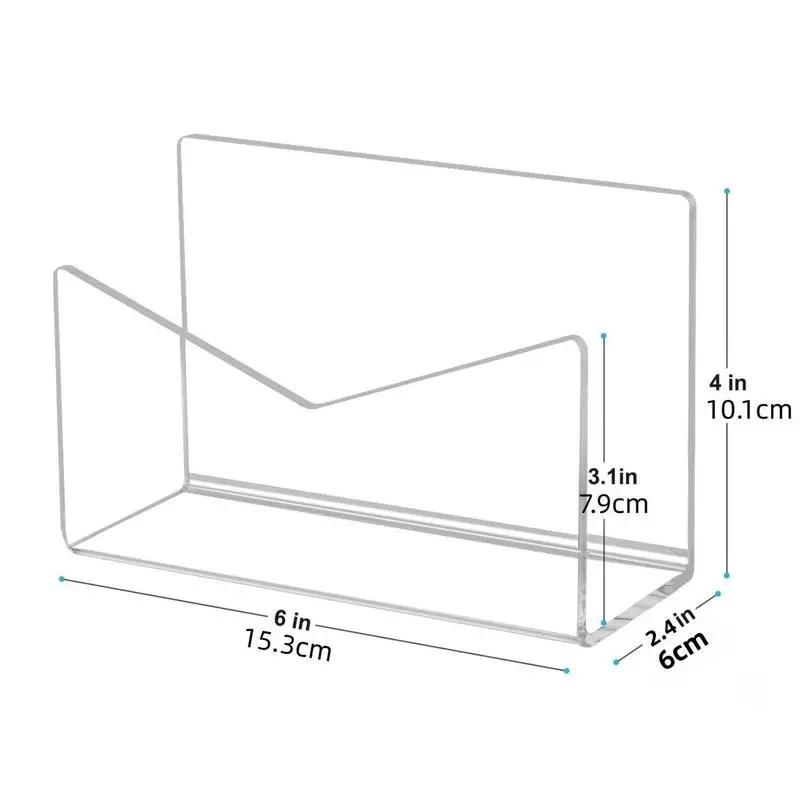 Acrylic Mail Holder Acrylic Envelope Organizer Clear Print Mail Script Letter Holder Envelope Holder Mail Sorter Stand For images - 6