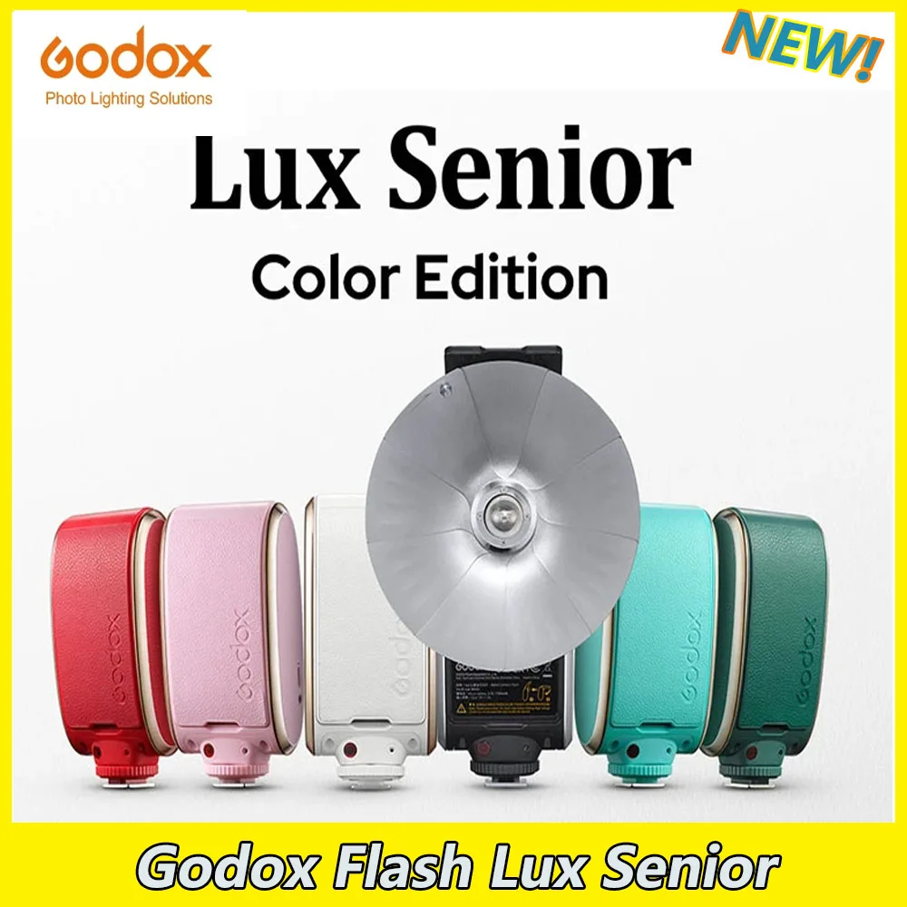 

Вспышка Godox Lux для пожилых людей, цветная версия, ретро-вспышка для камеры 6000K, 7 уровней, триггер Speedlite для камеры Olympus, Sony, Canon, Nikon, DSLR