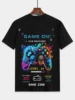 Fashionable summer children's short sleeved summer cool controller game console children's gift comfortable children's clothing 3