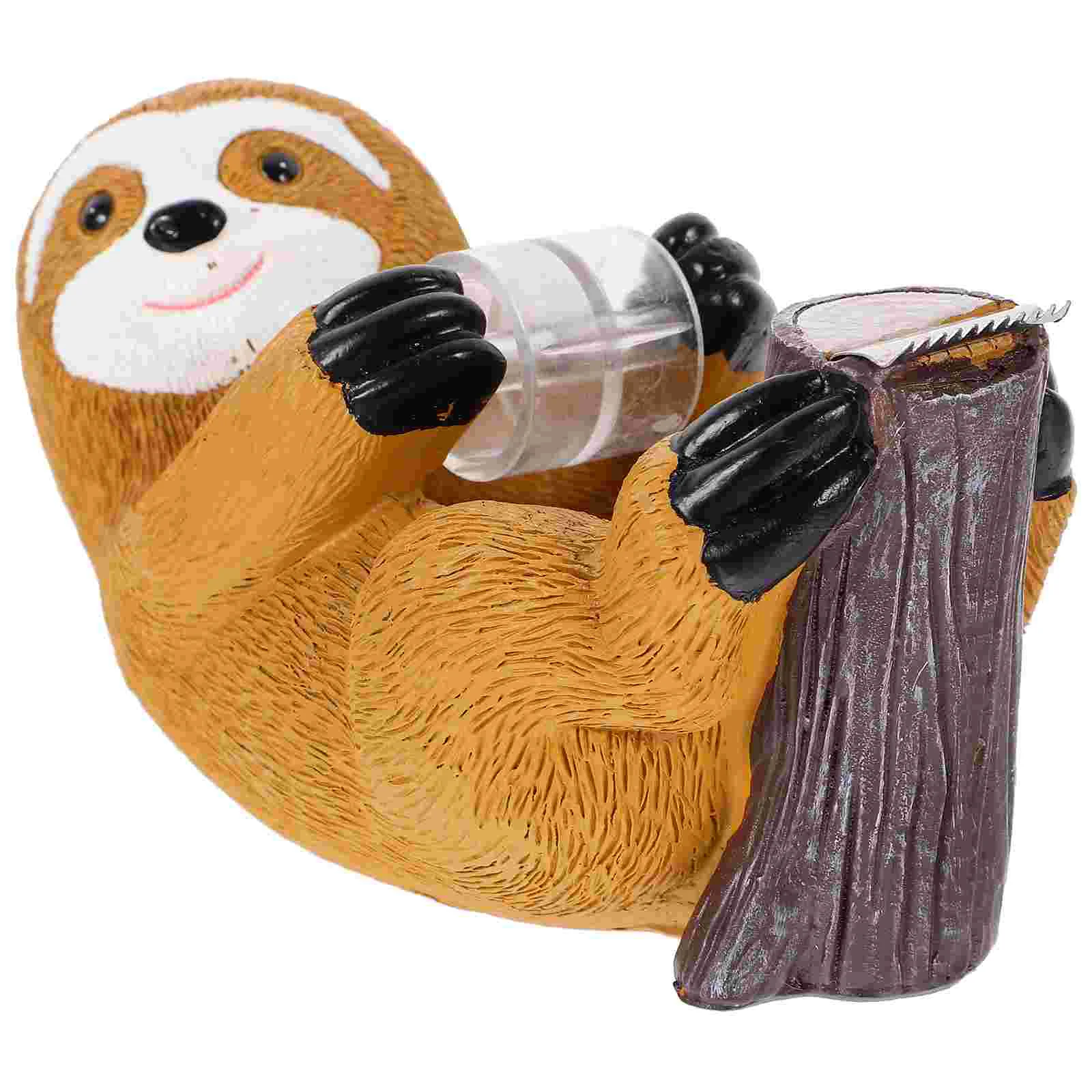 

Adorable Tape Dispenser Small Tape Cartoon Animal Tape Stand Resin Sloth Modeling Tape Holder