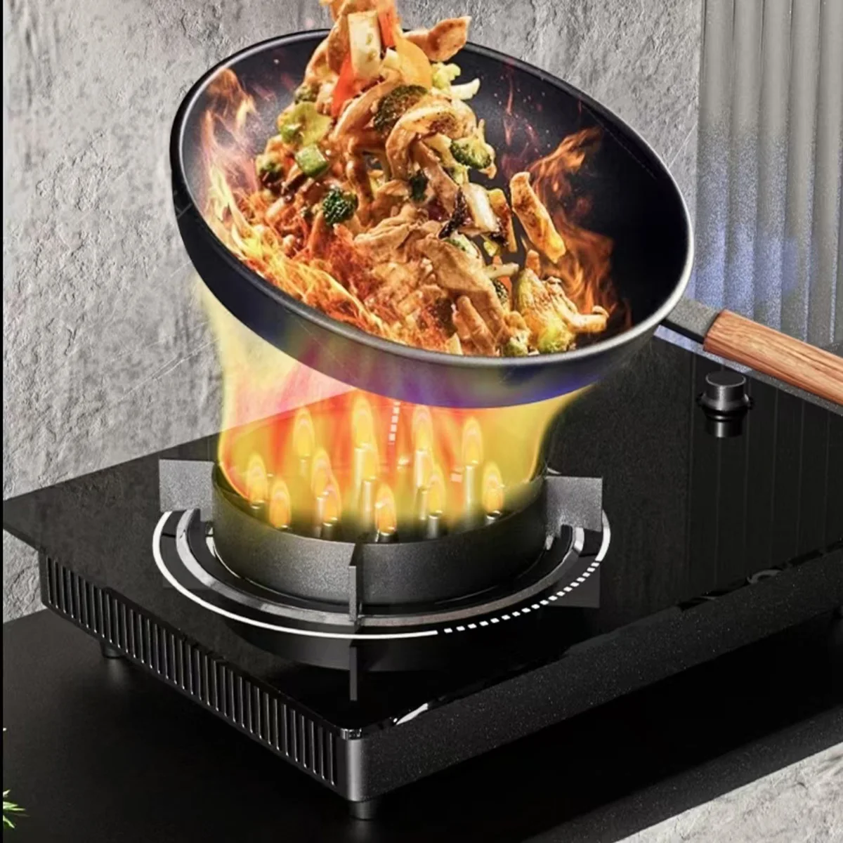 A New Type of Kitchenware Electric Flame Stove Without Gas Pure Electric Drive Cooktop