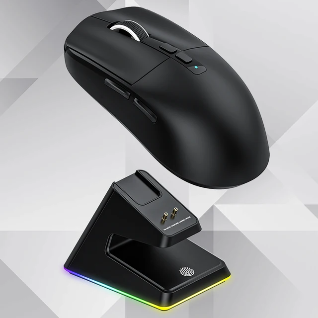 X6 Ergonomic Mouse 26000DPI 2.4G/Wired/Bluetooth-Compatible Compact Mouse with RGB Charging Base for ESports Gaming Office 2