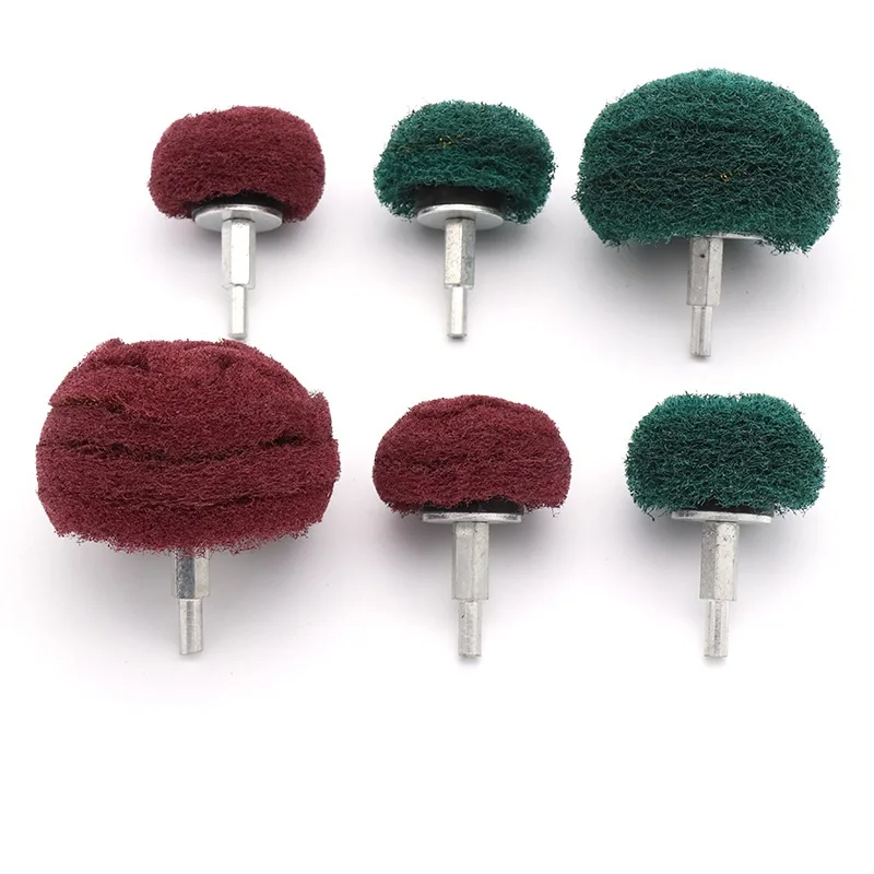 

1Pcs Scouring Pad Grinding Sanding Head Nylon Fiber Polishing Abrasive Buffing Wheel For Drill 1/4" Shank 6mm