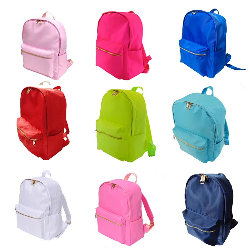 Mochila de nailon resistente al agua para mujer, bolso de viaje femenino de alta calidad, mochila escolar para niñas adolescentes, bolsa de libros de Color sólido