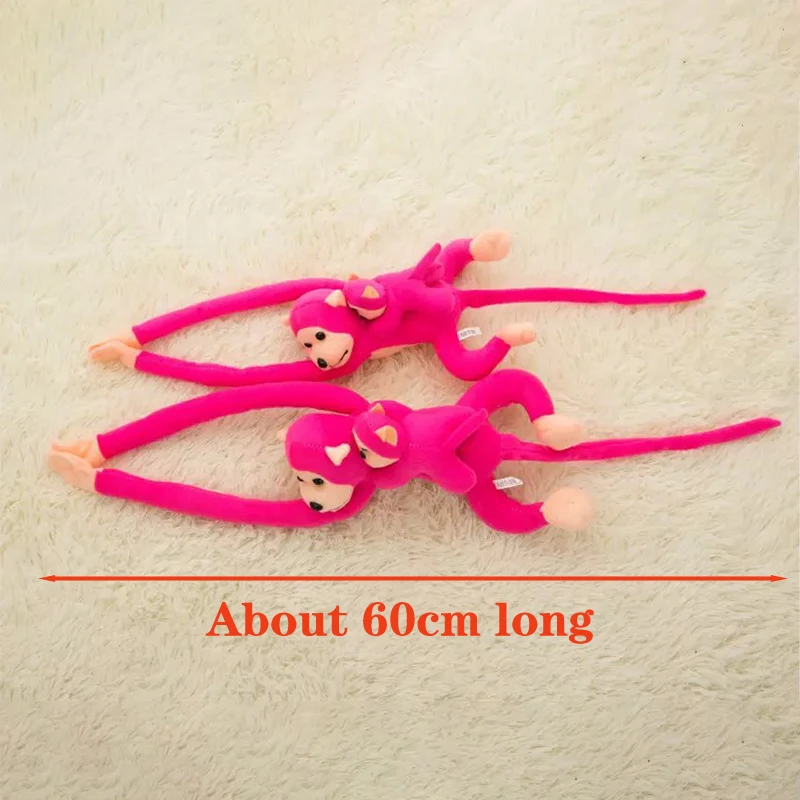 60cm 긴 팔 꼬리가 달린 원숭이 인형 커튼  수면용 동물 장난감 자동차 장식 발렌타인데이 선물