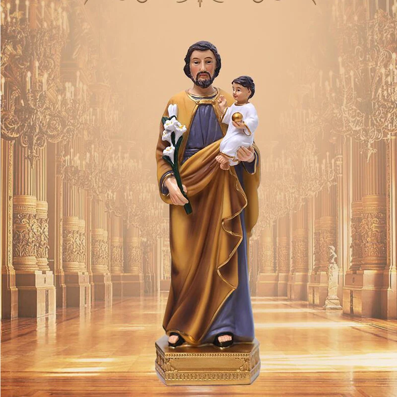 Katholische jhs Kommunion Statue Gold Farbe Jesus Hominum Salvator Home  Office Tisch dekoration Kreuz Figur Religion Geschenk - AliExpress