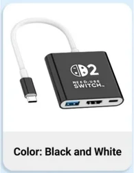 4K 60Hz USB - C Charging Dock with HDMI Output (Black and white)