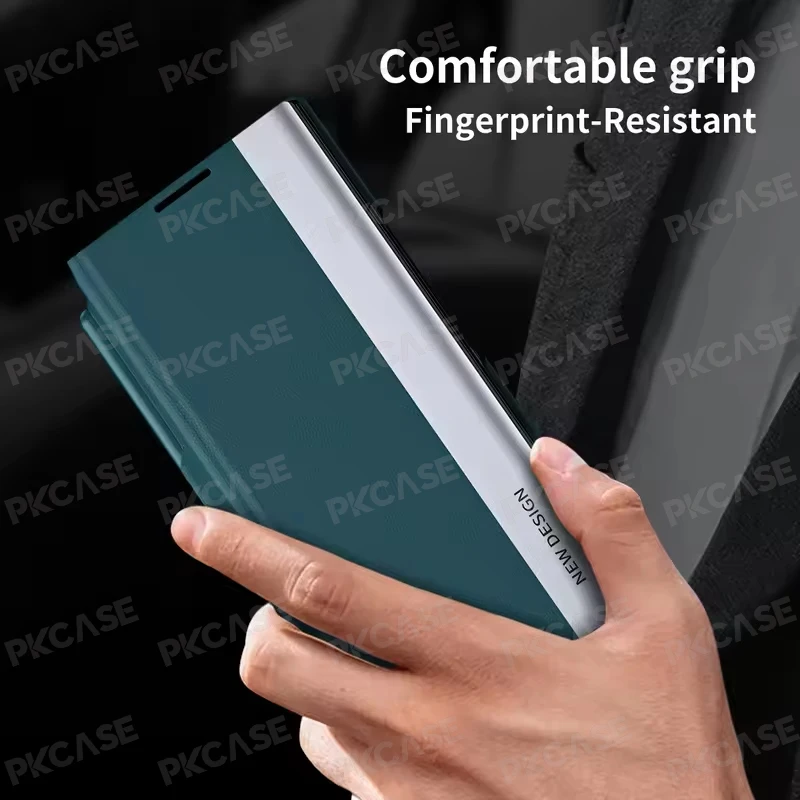 Magnetic Flip Leather Trifold Phone Case Cover