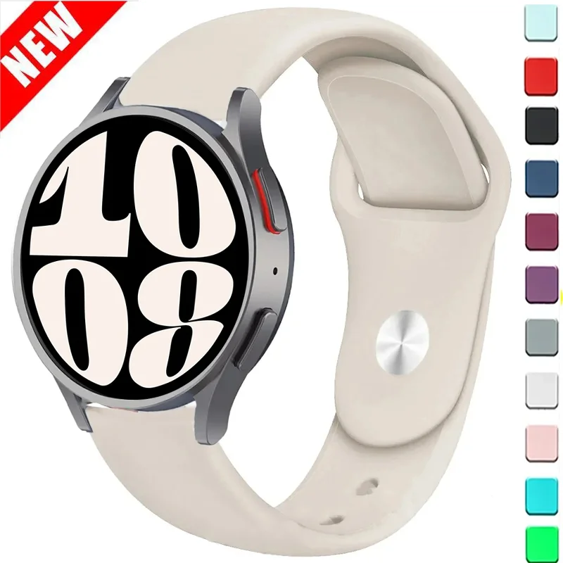 Pasek 22Mm 20Mm Do Samsung Galaxy Watch 5 Pro/6/4/Classic/Active 2/Bieg S3 Frontier Silikonowa Bransoletka Huawei Gt 2/2E/3 Pro Band