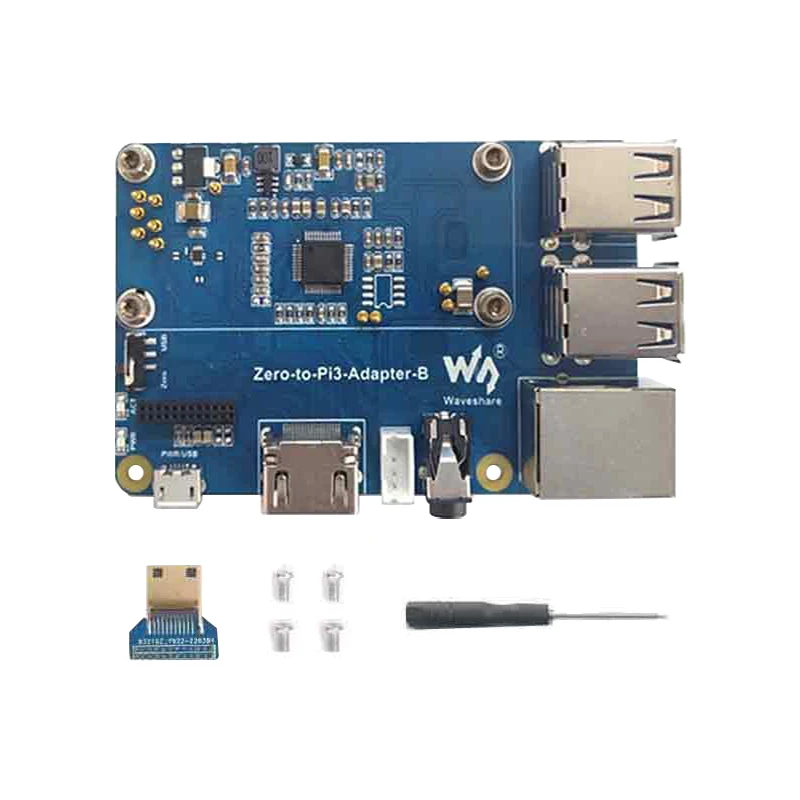 Raspberry pi Zero 2w para Rpi 3b Adaptador com Usb de Áudio 4usb Rj45 Porta Compatível 3b Case Usb Hub Placa Expansão Rj45 - Imagem 4