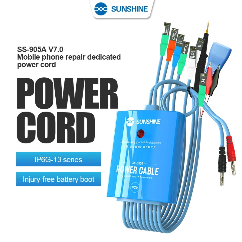 SS-905A 7.0 for iPhone 6-13 SAM series Power Boot Control line Cable Power Test Boot Cable Motherboard Activation Charging Wire car dent repair tool