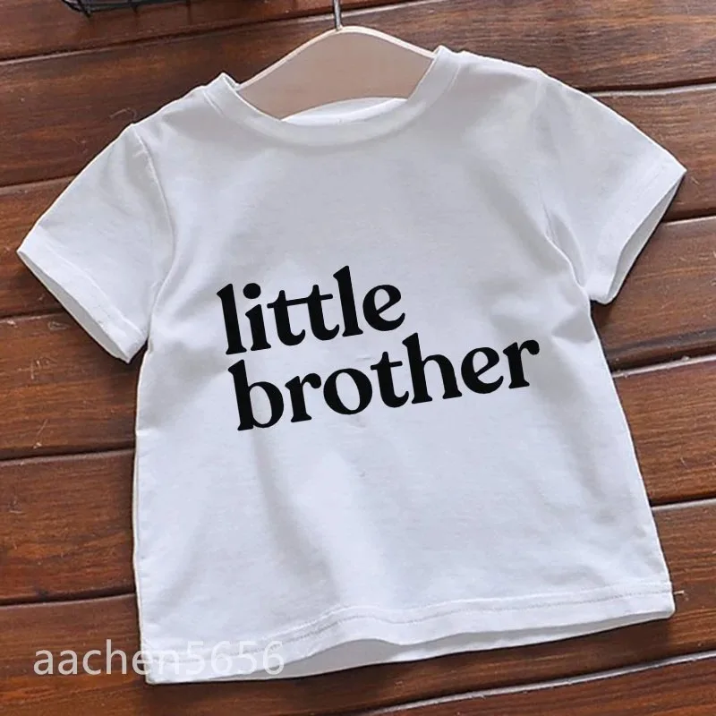 Big Brother Big Sister Kids Summer Girls & Boys Funny Tshirt Children Print T-shirt Fashion Casual Baby White Clothes 4