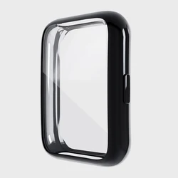 Silicone Protective Watch Case - Soft, Lightweight TPU Shell with Screen Protector Cover (Black)