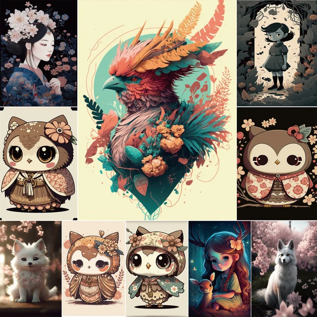 CHENISTORY 40x50cm Painting By Numbers For Adults Handmade Owl Coloring By  Numbers Handmade Picture Drawing Wall Art Gift Animal - AliExpress