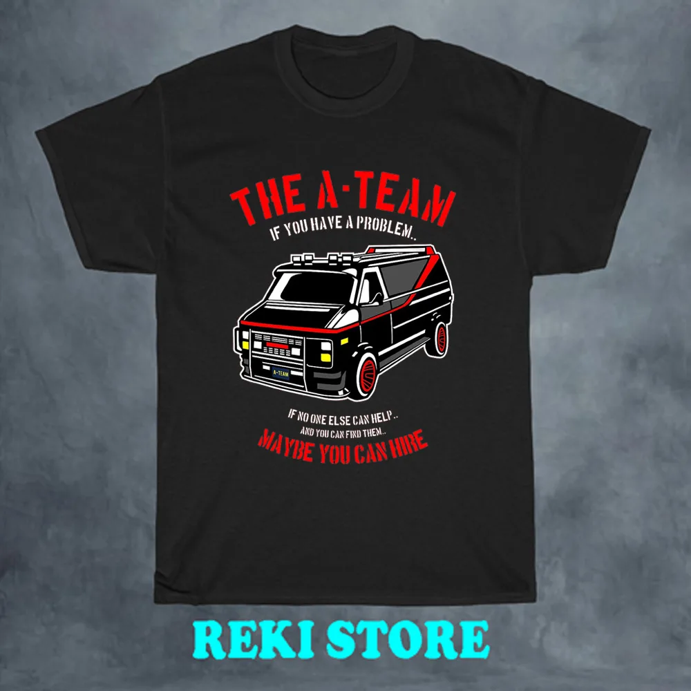

The A Team Car Men's Black T-shirt Size S-5XL