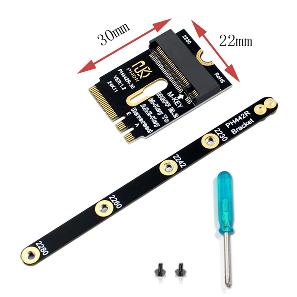 3/2/1Set M.2 A+E Key To PCIE NVMe SSD Adapter WiFi Slot To PCIe Female Extension Board With Bracket For SSD 2230 2260 2242 2280