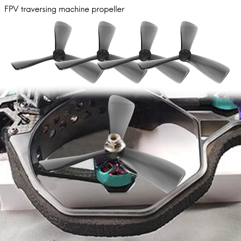 ABAC-4Pcs for Nazgul 3535 3.5Inch Cine Tri-Blade/3 Blade Propeller Prop with 5mm Mounting Hole for FPV Protek35 Part