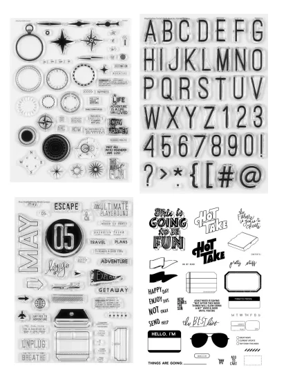 English Transparent Silicone Stamp/Seal for DIY scrapbooking/photo album Decorative B0020 clear stamps clear rubber stamps