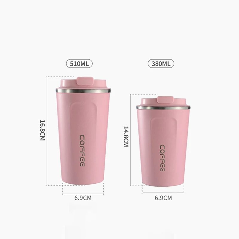 380/510ml Thermos Coffee Mug Water Bottle Temperature Display Vacuum Flasks Thermal Tumbler In-Car Insulated Cup Christmas Gift