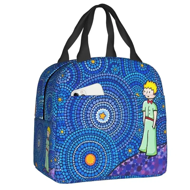 

The Little Thermal Insulated Bags Le Petit Prince French Fiction Resuable Lunch Tote for Kids School Food Box