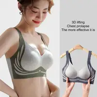 Push-up Bra Ultimate Support Comfort Wireless Shockproof Sports Bra with Elastic Shoulder Straps Breathable 3d Cup for Women's 3