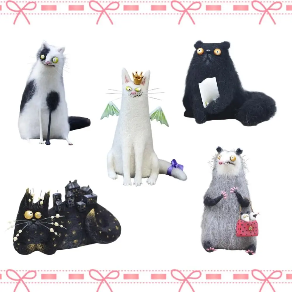 Quirky Handmade Wool Felt Animal Companions - Mini Decor
