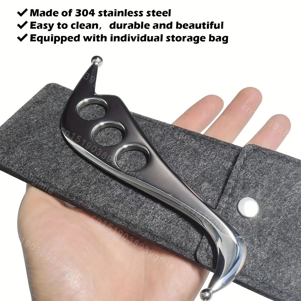 Fascia Knife Myofascial Release Pressure Tools Bird Shape Stainless Steel Gua Sha Scraper Physical Therapy Acupoint Massager