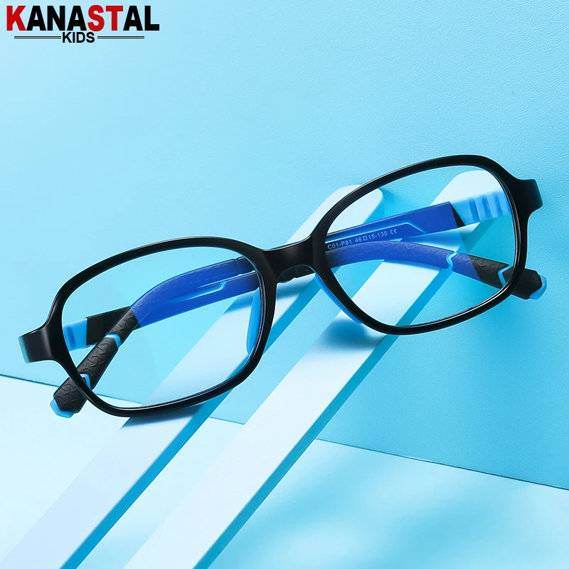 Children Anti Blue Light Glasses Kids Reading Glasses Prescription Myopia Anti Radiation Computer Eyewear TR90 Eyeglasses Frame
