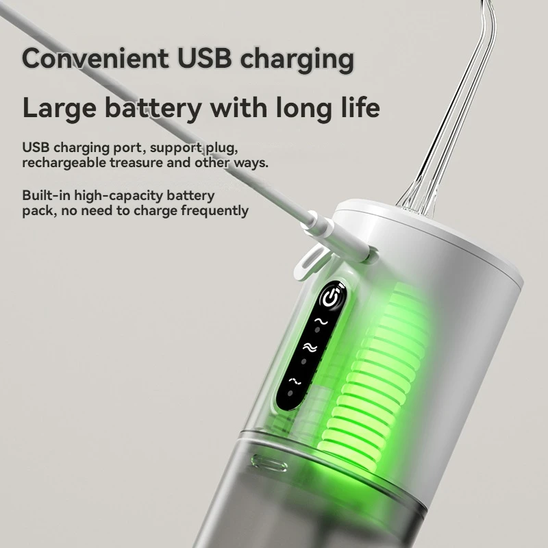 Oral Irrigator 1 PCS Portable Water Floss USB Rechargeable 280ML Electric Tooth Cleaning 3 Modes Waterproof