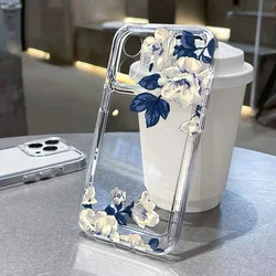 Transparent Vintage Floral Soft TPU Phone Case Cover - iPhone 18 Pro Max (TQ27Clear)