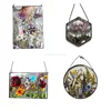 Acrylic Frame Pressed Flowers Hanging Picture Artificial Dried Plants Wall Pendant with Chain Kids Art Photo Display 1