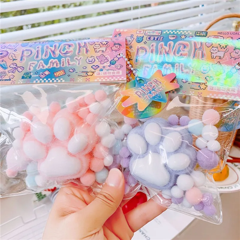 

Kawaii Cat Paw Decompression Toys Antistress Squishy Stress Relief Slow Rising Toys For Adult Kids Stretch Toys Cute Animal Gift