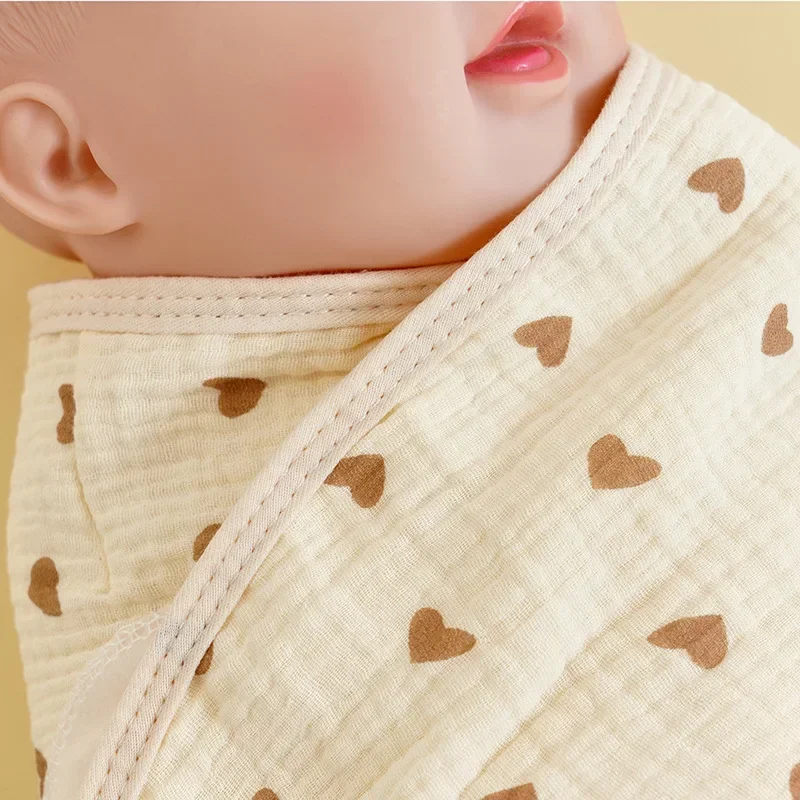 Baby Swaddle Blanket 0-6 Months Strap Protect Belly Baby Sleeping Blanket Wrap for New Born Thin-style for All Season 4