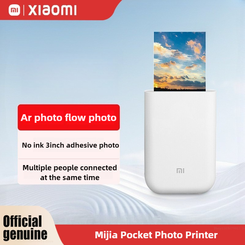 Xiaomi Mijia AR Printer 300dpi Portable Photo Mini Pocket with DIY Share 500mAh Picture Printer Pocket Printer Work with Mijia
