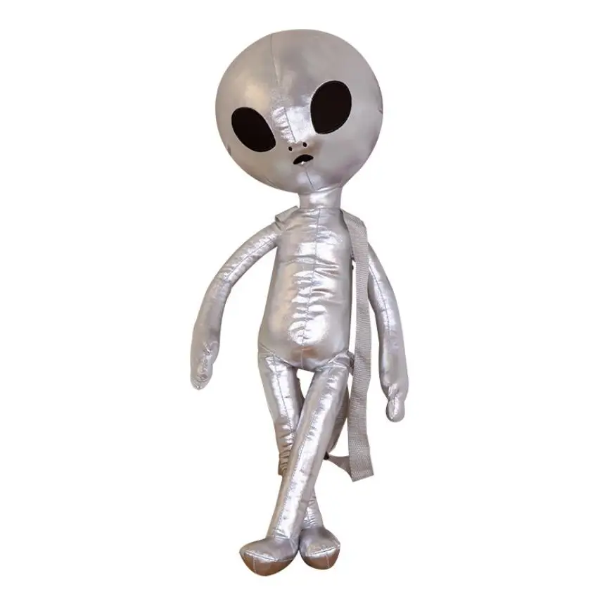 

Рюкзак Alien, голографический рюкзак, плюшевая Мягкая кукла, игрушки, Повседневная сумка, детские, мужские, женские, мужские, серебристые, золотистые