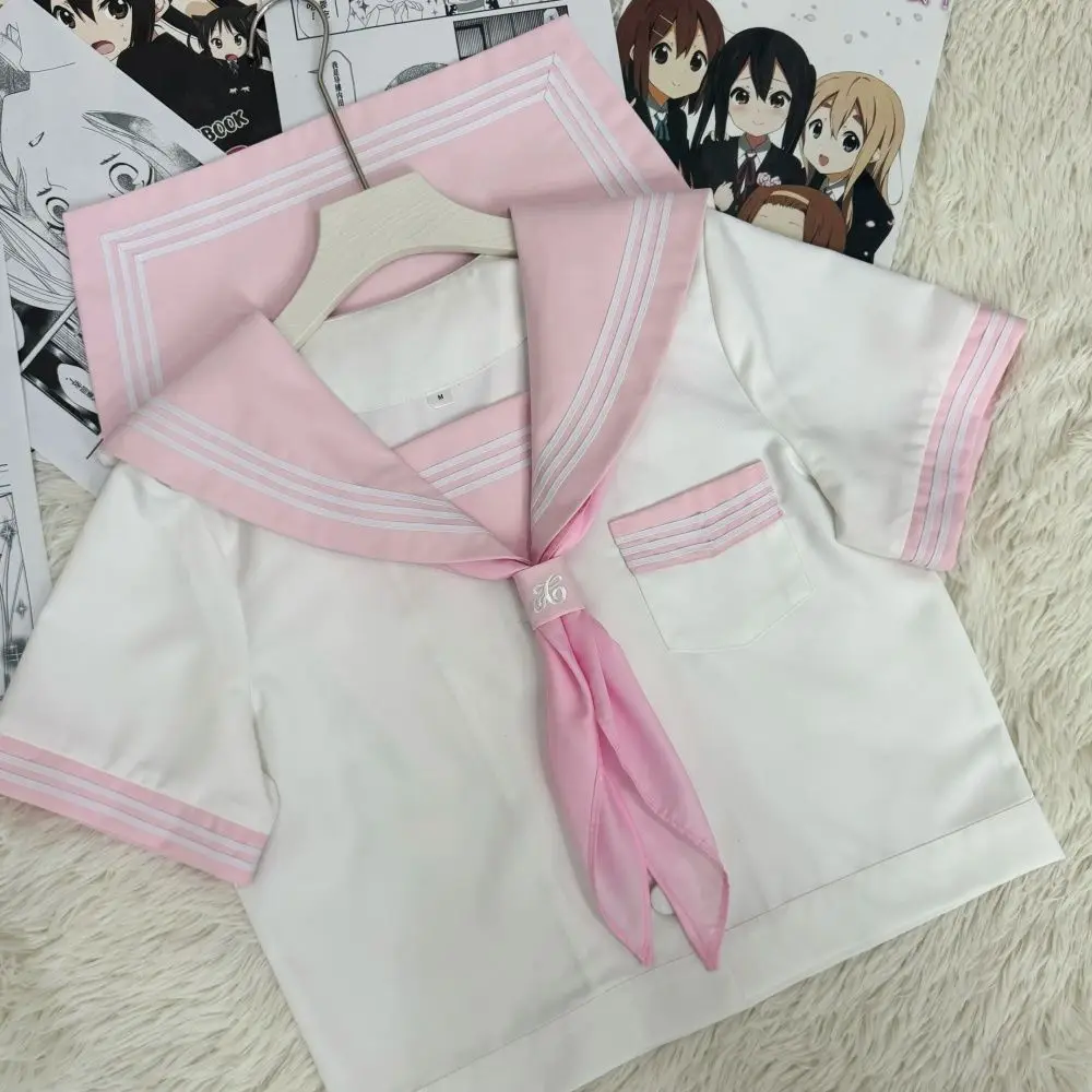 Pink Sailor Uniform Suit Woman Sailor Outfit Japanese Korean Jk Uniforms Pleated Skirt School Clothes Seifuku Cosplay Student