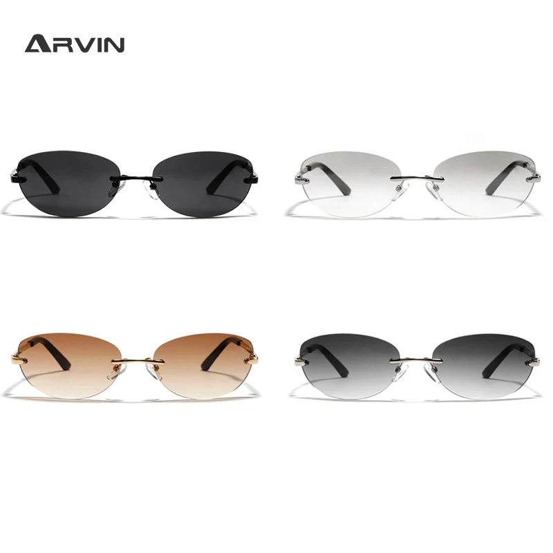 Óculos de Sol Steampunk Sem Aro, Tendência Feminina Y2K, Óculos de Sol Masculinos Punk, Óculos de Sol Unissex para Atividades ao Ar Livre_voghion.com
