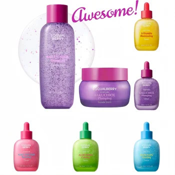 EQQUALBERRY BAKUCHIOL Korean Skincare Bakuchiol Plumping Serum And Vitamin C Serum For Nourishing Moisturizing Face Skin Care
